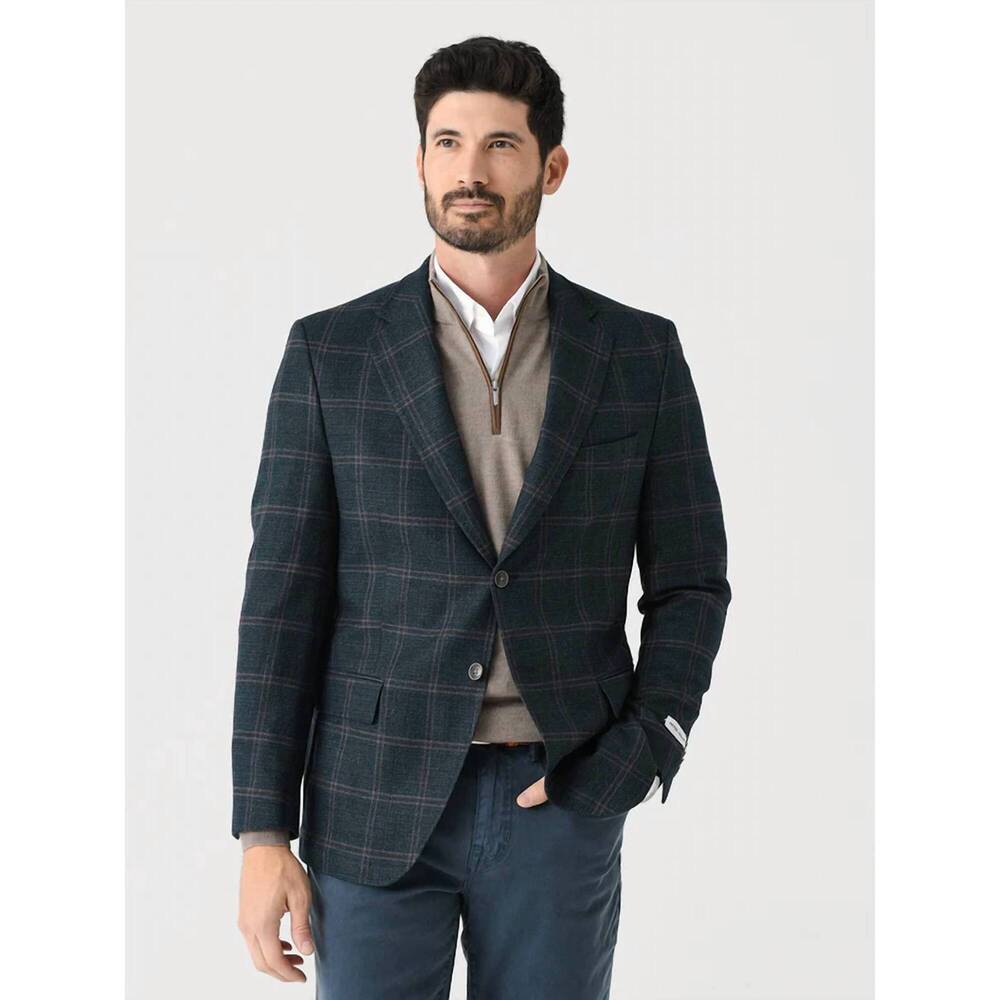 NEW PETER MILLAR crown crafted harrison soft jacket in green burgundy